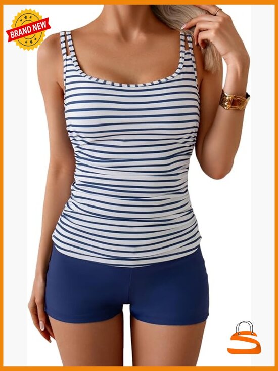 Other - Tankini Set with Tummy Control High Waisted Shorts Two Piece Swimsuit